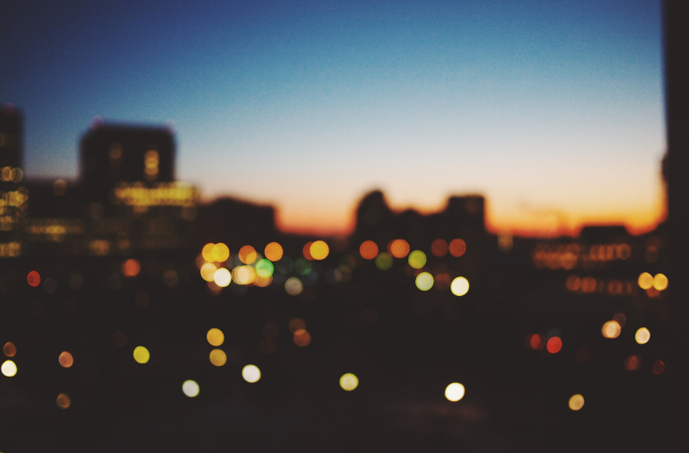 city lights blurred
